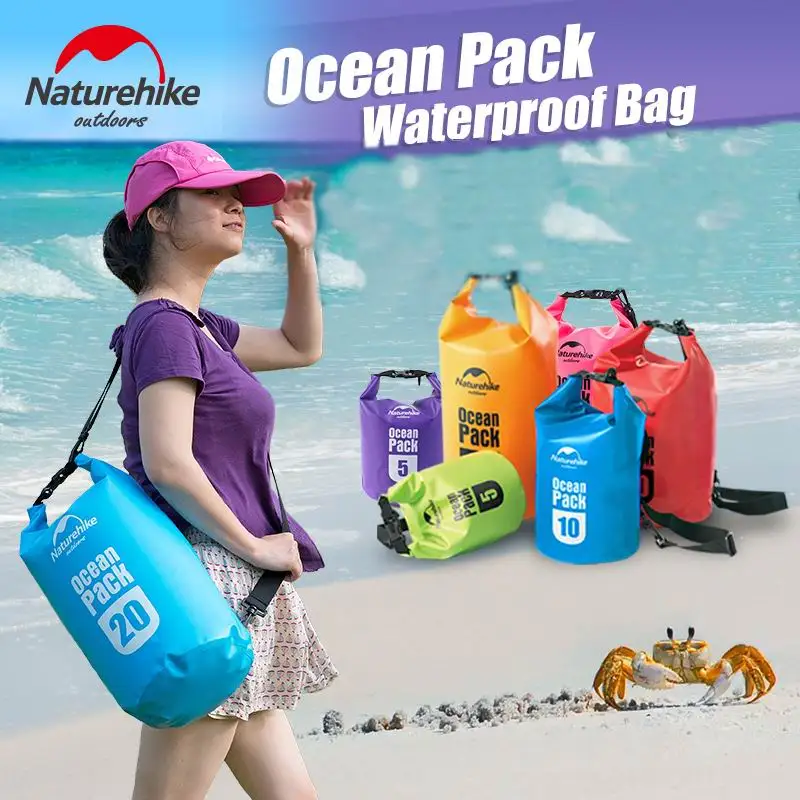 Naturehike Сверхлегкая водонепроницаемая сумка на ремне с ремнями 500D Толстая сумка для речного треккинга походная сумка для катания на лодках