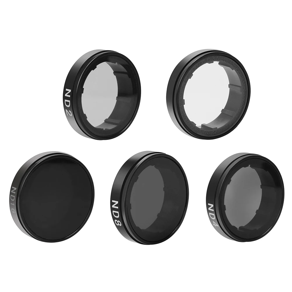 Andoer Round Lens Filters Kit Set(ND2/ND4/ND8/ND16/UV) Protector Protective Glass for GoPro Hero4/3+/3