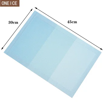 

5 pcs Fashion PVC napkin insulation pad European rectangular anti-skid pad easy to clean table mat Kitchen supplies 30*45cm