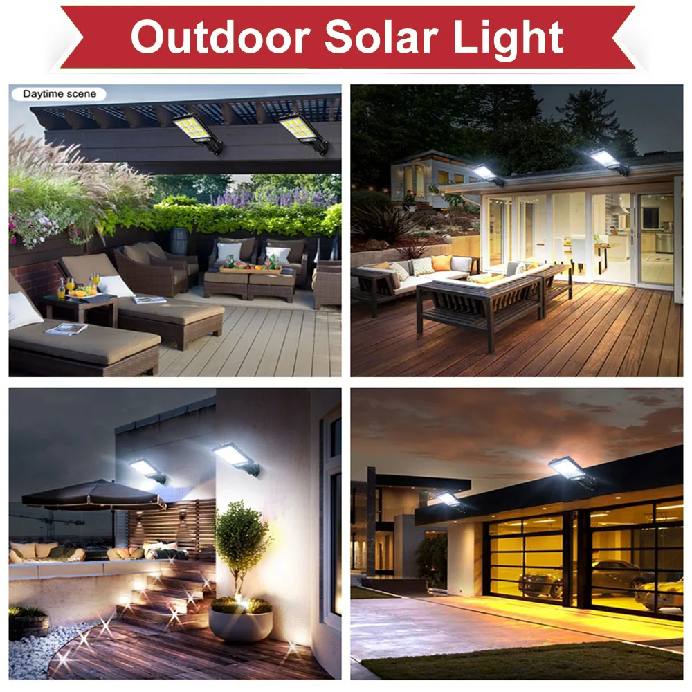 solar outside lights Solar Lights Outdoor 72COB 3 Light Mode PIR Motion Sensor IP65 Waterproof Solar Wall Light solar bulb