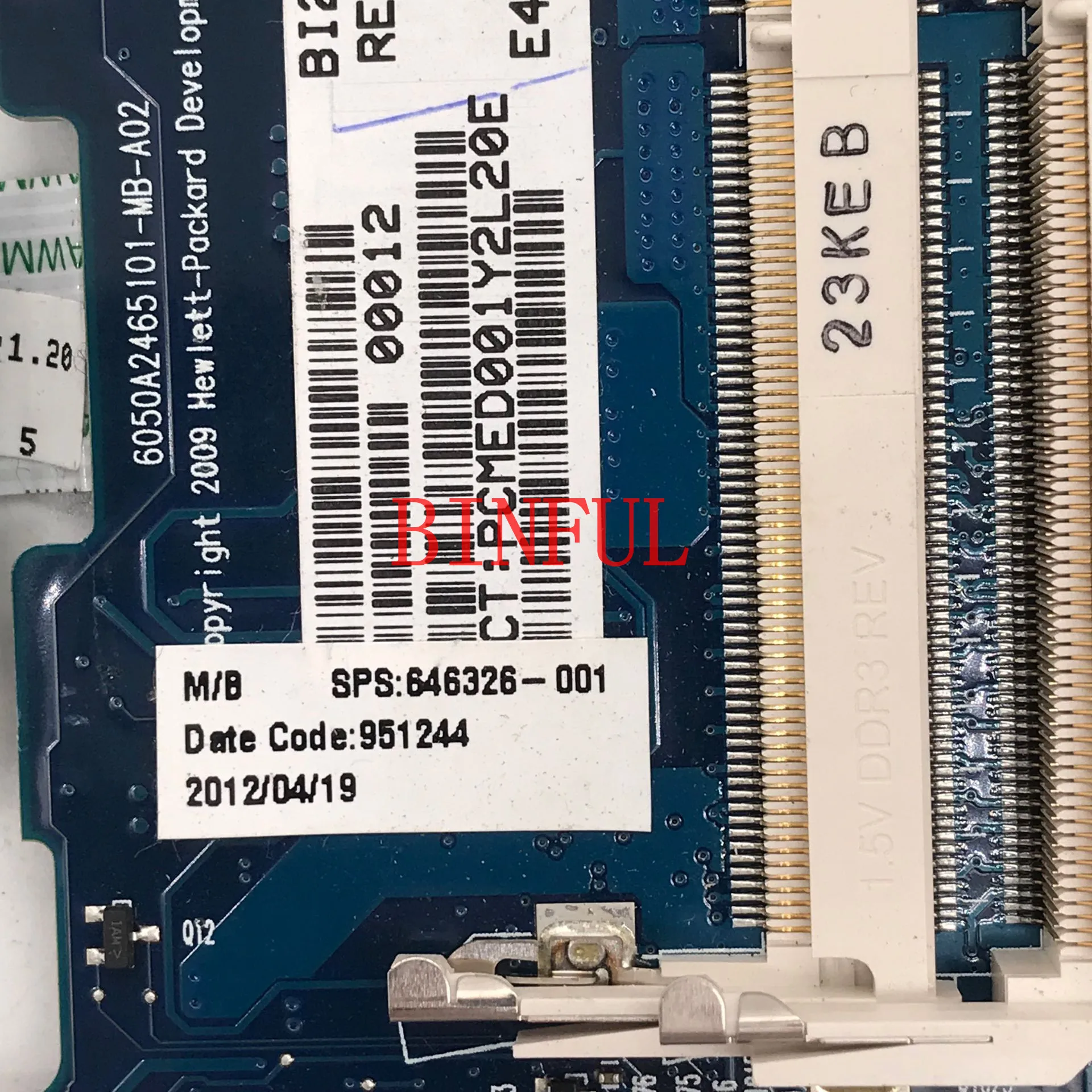 Высококачественная материнская плата для ноутбука ProBook 4430S 4330S 646326-001 646326-601 6050A2465101-MB-A02 Hm65 полностью протестирована