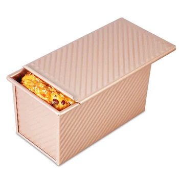 

Loaf Pan With Lip Aluminum Alloy Non-Stick Corrugated Bread Mold With Cover Suitable For Making Toast Bread Banquet Desserts