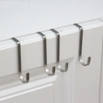 

304 stainless steel S-type hook wall hanging bathroom kitchen shelf cabinet door s hook cabinet door rear s double hook multi-pu