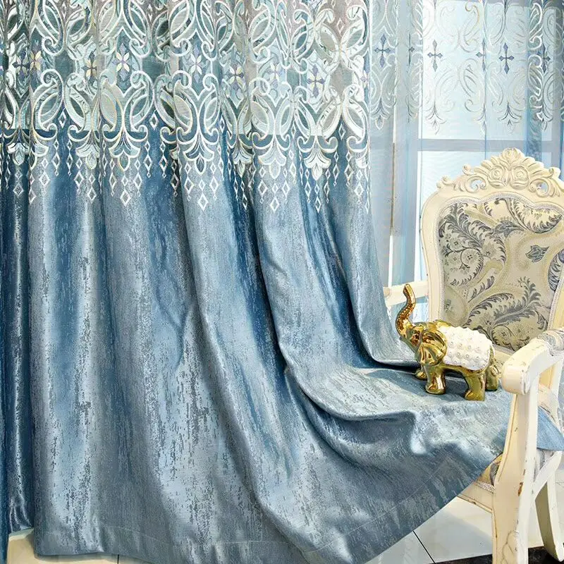 Новое поступление, 2 цвета, бархатная ткань, в синюю и красную полоску, современные/средиземноморские шторы для гостиной/спальни, занавески на заказ