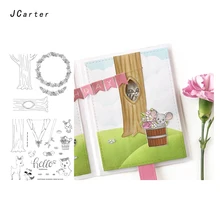 JC резиновые штампы для Scrapbooking венок дерево пень Силиконовые печати штамп-поделка трафарет альбом карты делая лист штамп