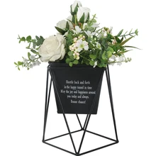 Декоративные вазы для цветов, скандинавский металлический цветочный горшок, геометрический Террариум, ваза для украшения интерьера, украшения, аксессуары, Современный Железный