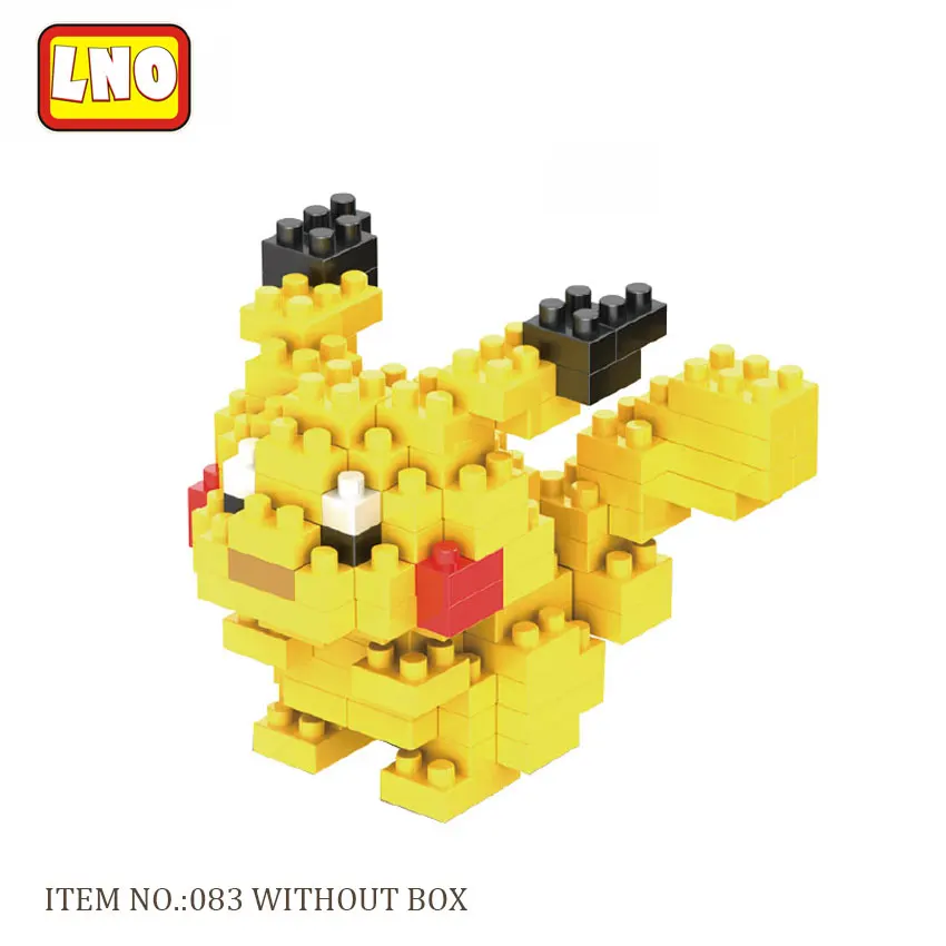 76 Модель персонажа, строительные блоки, наборы, мини-блоки, Аниме фигурки, 3D Пикачу, Jigglypuff, развивающие игрушки для детей, без коробки - Цвет: 083 without box