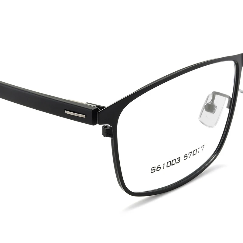 BCLEAR Classic Fashion Men aluminiowe oprawki optyczne TR90 nogi męskie oprawki do okularów okularowych z zawiasy sprężynowe Big Face Eyewear image_3