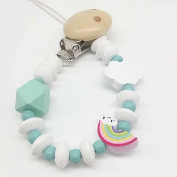 

Silicone Baby Pacifier Clips Funny Pacifier Chain With Mouse Holder For Baby Baby Shower Gift BPA Free