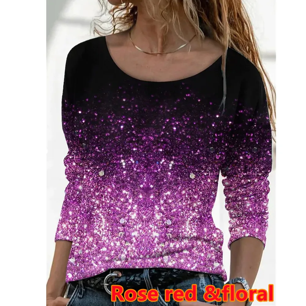 Ha70f46445add4d1890d5d97c5dab65ce7 - Casual Floral Print Long Sleeve T-shirt