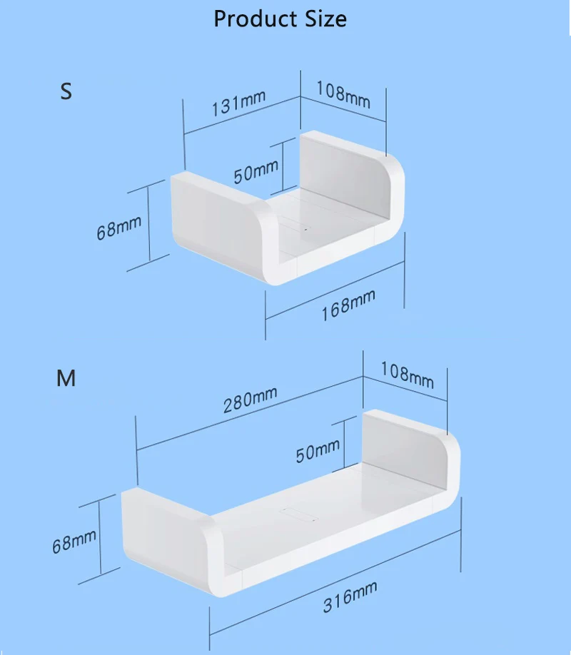 Toilet Shelf Bathroom Storage Organization Wall Shelves Plastic Storage Shelf Waterproof Accessory for Bathroom Organizer