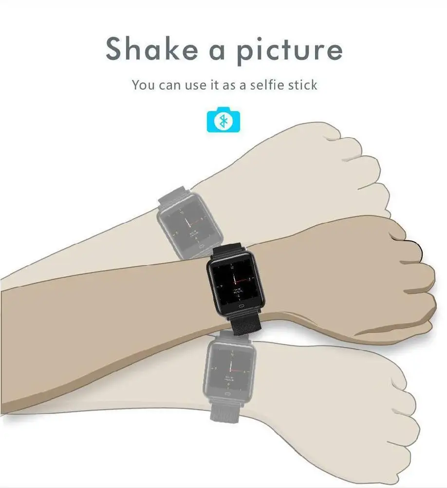 Q9 Smart Watch Blood Pressure Heart Rate Monitor Fitness Waterproof Bracelet Android Watch Women Men Smartwatch For IOS Phone