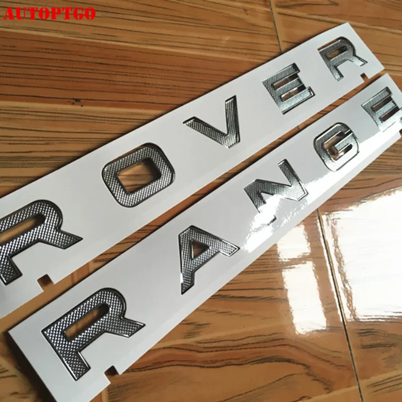Для Range Rover Sport Evoque, 3D логотип, буква, эмблема, значок, наклейка, покрытие для автомобиля, для укладки головы, капот, багажник, хвост, SV, Rangerover, наклейка - Цвет: Silver