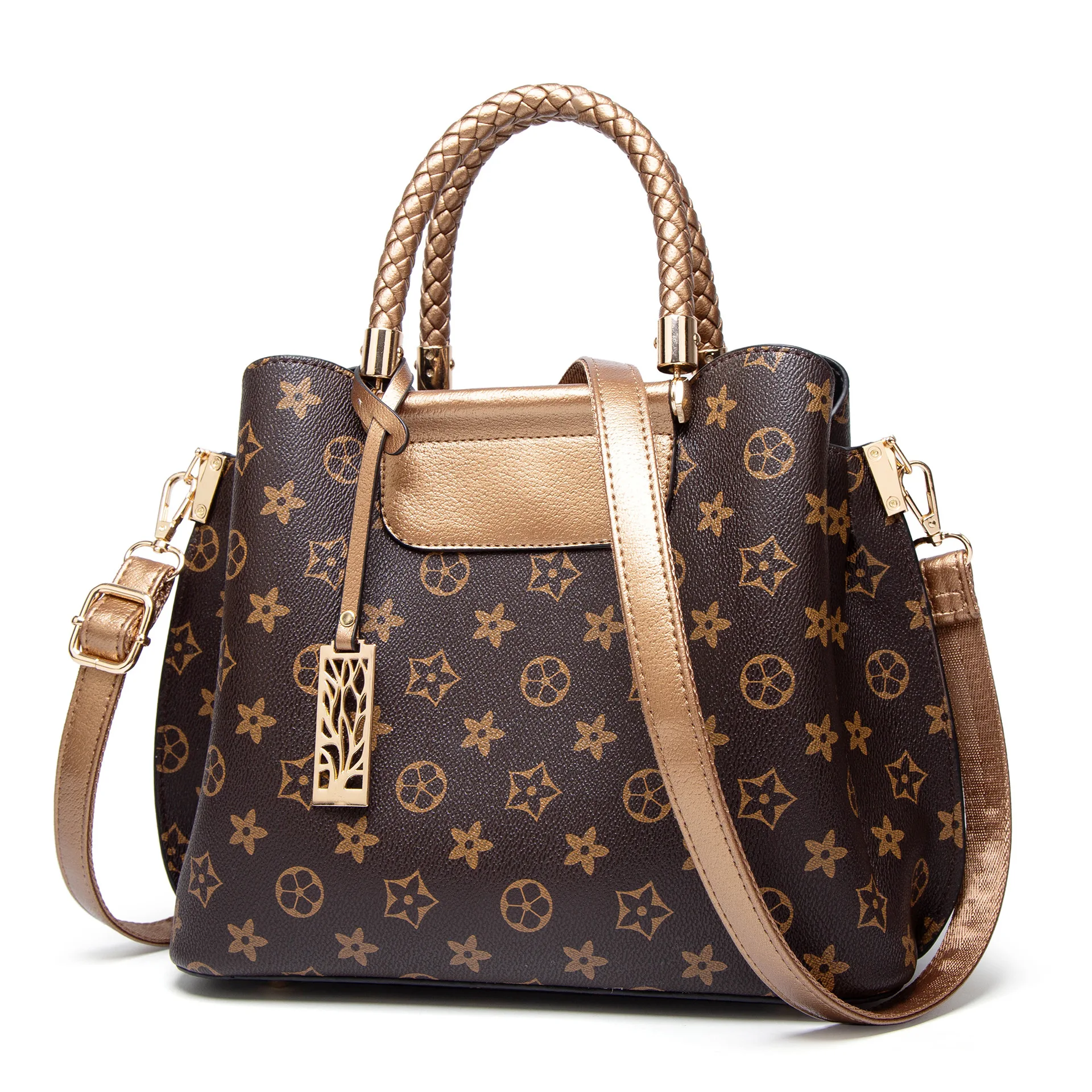 

New women's bag in autumn and winter 2020 European and American fashion retro printing versatile One Shoulder Messenger Bag
