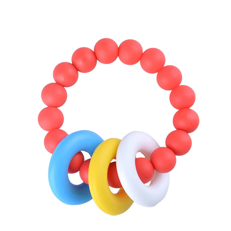 Baby Bracelet Tooth Gelatin Infant Silicone Molar Toy Children Toddler Toys Birth For Newborns - Цвет: Red