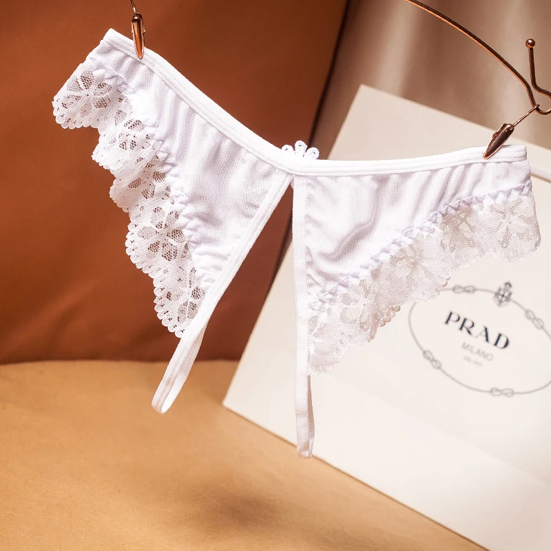 Женское кружевное нижнее белье AIIOU G String Сексуальное нижнее белье с отверстиями кружевные цветочные стринги прозрачные женские трусики стринги