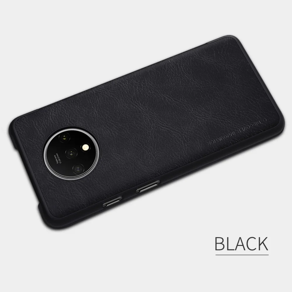 Для Oneplus 7T чехол Nillkin Qin Флип кожаный чехол One Plus 7T Роскошный деловой Мягкий сенсорный задний Чехол для Oneplus 7T чехол для телефона