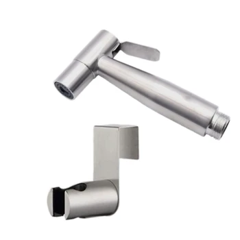 

AYHF-Silver Handheld Toilet Sprayer Stainless Steel Sprayer Kit Bidet Spray for Toilet for Shower Sprayer Wall Or Toilet