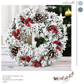 

Christmas Artificial Plants Wreath Wall Pendant Decor For Wedding Birthday Party Window Door Decorative Flower Wreaths