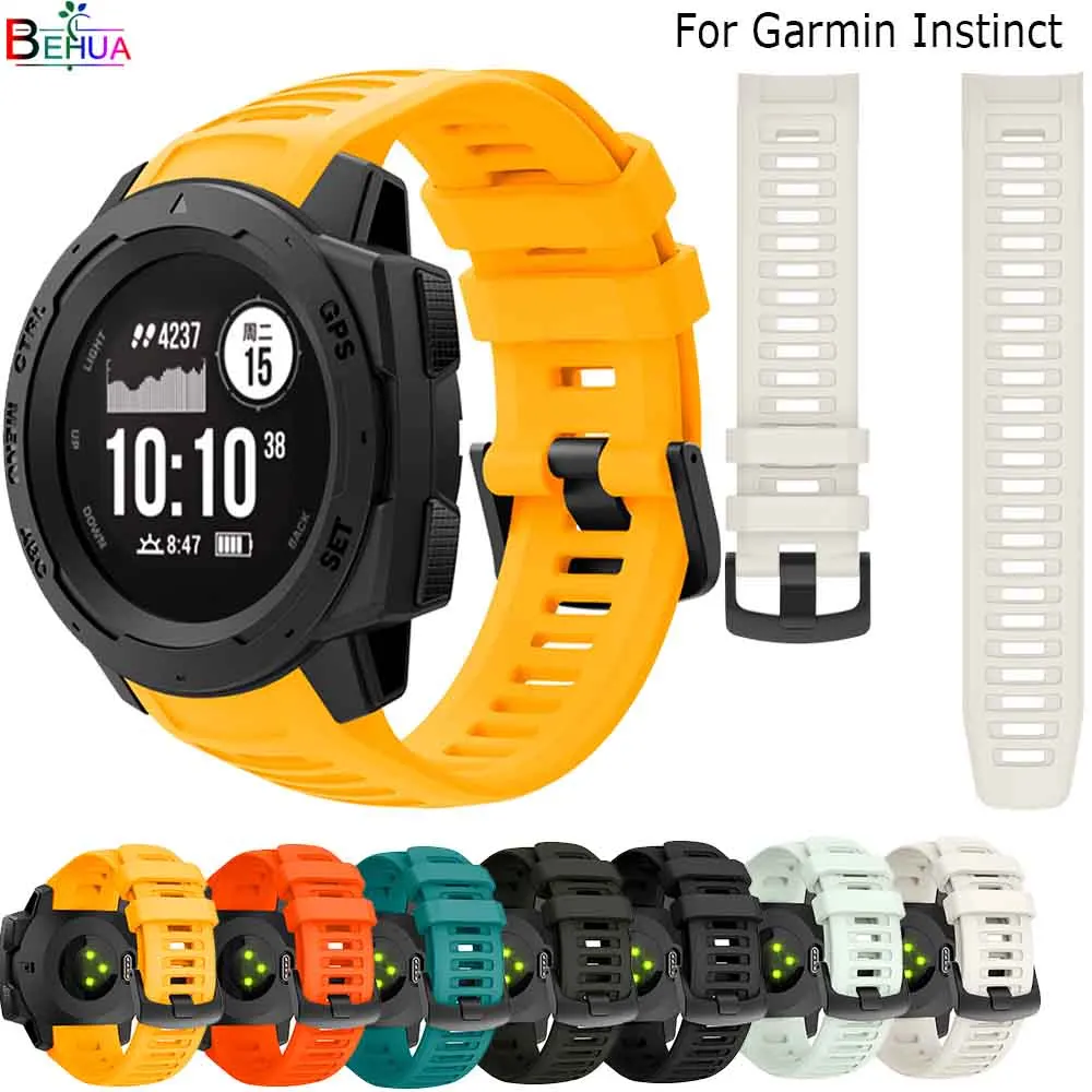 22 мм спортивные хорошие часы ремешок для Garmin Instinct часы Wirstband браслет прочные силиконовые умные часы аксессуары