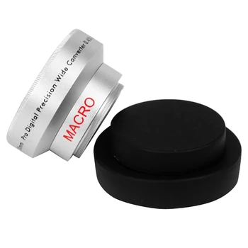 

NEWYI Camera Camcorder Lenses 30Mm 0.45X WIDE Angle + Macro Conversion LENS 30 0.45 Silver Color