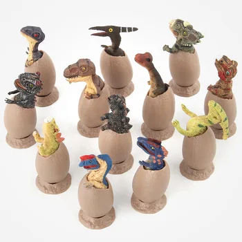 

12pcs Mini Simulation Jurassic Dinosaur Egg Model Toy Set Hatching Eggs Cub Model Home Decoration Crafts Miniatures Kid Gift