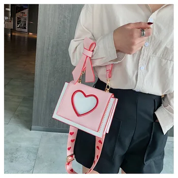 

Summer is simple in early autumn New 2020 Openwork love All-match crossbody bag Girl shoulder Fashion handbag