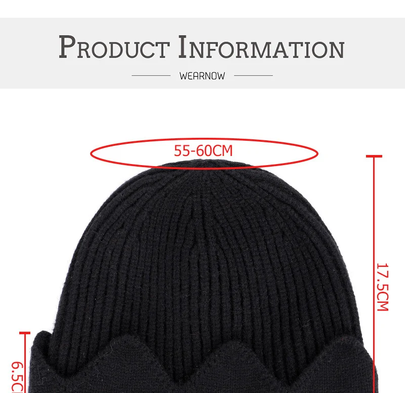 RIVERDALE Winter Hats for Women Knitted Hat College Wind Crown Winter Beanie for Men Cap for Kids Beany Female TTM-CZX13