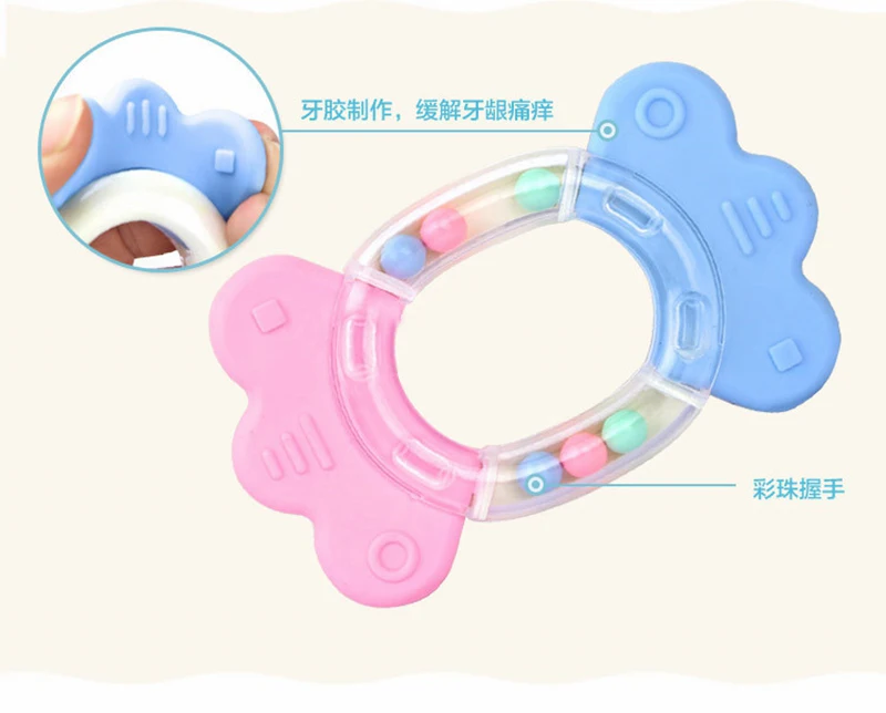Детские игрушки для детей, детские погремушки, безопасный Прорезыватель для малышей, детские игрушки 0-12 месяцев, для новорожденных, ручной захват, можно варить подарок
