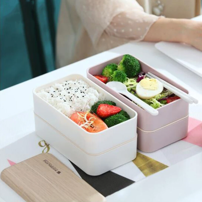 Герметичный Bento Box ланчбокс для еды, контейнер для еды с отделениями, BPA коробка для хранения еды в японском стиле