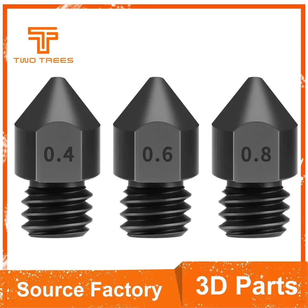 

3D Printer parts Reprap MK8 Hardened steel nozzle 1.75mm 0.4/0.6/0.8mm for Ender-3 CR-10 CR-10S 3D printer