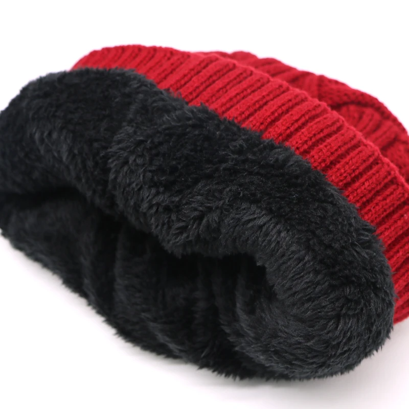 Зимняя однотонная Вязаная Шапка-бини, модная простая Шапка-бини Skullies, женская мягкая хлопковая утолщенная теплая шапка, шапочка в стиле кэжуал