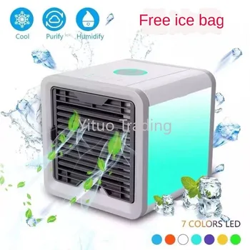 

001 Desktop Mini Cooler Fan Dormitory Small Air Conditioning Bed Usb Refrigeration Air Conditioning Fan Small Office Portable