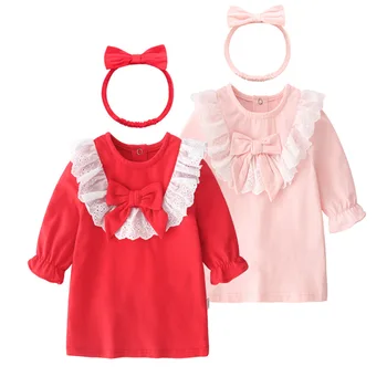 

Spring New Children Princess clothes 2020 2 pcs dress+hairband for baby girls Festival Wedding Party Gowns Kids Clothes dresses