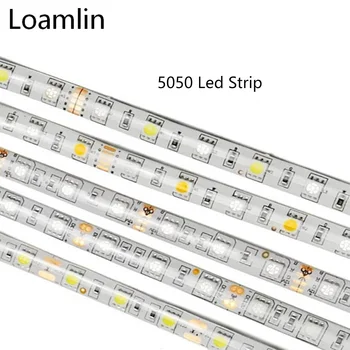 

5050 RGB LED Strip DC12V 60LEDs/m Flexible LED Light RGB Red Green Blue 5050 LED Strip 300LEDs 5m/lot White PCB