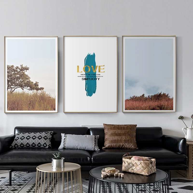 

Australian Landscape Forest Sky Wall Decor Posters and Prints Tree Next The River Love Quotes Canvas Painting Wall Art for Room