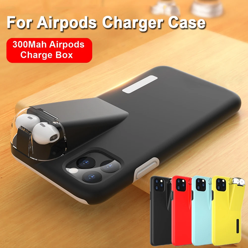Jetjoy 2в1 чехол для iPhone 11 Pro Max Xs XR X 8 7 6 6S Plus телефона Apple AirPods 2 1 с зарядным устройством