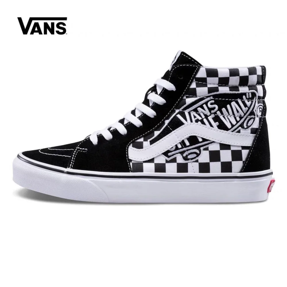 Аутентичные кеды для скейтборда Vans Old Skool высокие с цветным узором в клетку мужчин
