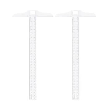 

2PCS 30cm T Shape Ruler T-Square Double Side Centimeter Scale Plastic Measuring Tool for Drafting and General Layout Work