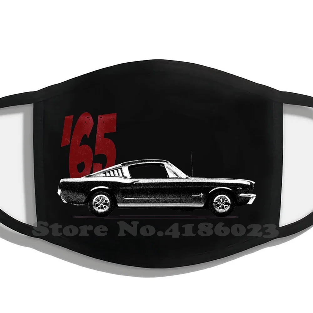 The 65 Fastback Diy Adult Kids Mouth Mask Ford Mustang 1965 Vintage | Аксессуары для одежды