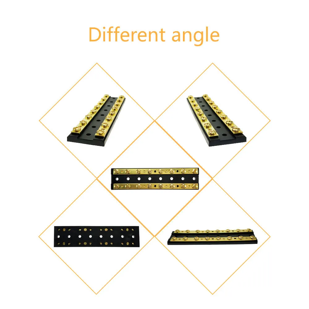 Iztoss DC 32V 60A двойной латунный автобус бар с 8-32 Винтовые клеммы-8 цепи распределительный блок
