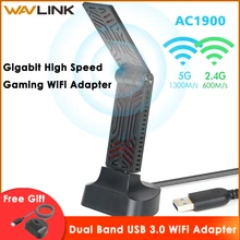 Wavlink AC1900 двухдиапазонный USB 3,0 Wifi адаптер 1900 Мбит/с 5,8G беспроводной Wifi приемник 2,4 ГГц WLAN сетевая карта для Windows Mac OS X