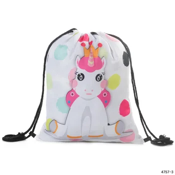 

Child Travel Drawstring Bag Drawstring Rucksack Dropshipping Small School Bag Mini Printing Drawstring Backpack