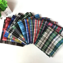 Luxury New Men's Silk Pocket Squares Silk Handkerchief Plaid Business Suit Chest Towel Men Accessories