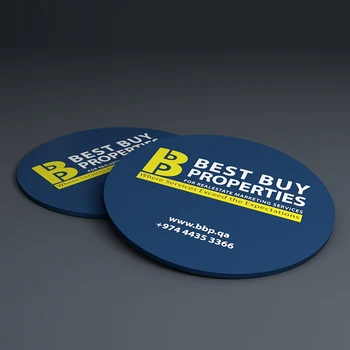 

Custom with Your LOGO PVC Coaster Mug Glass Beverage Holder Pad Mat Home coasters Kitchen Table Decor