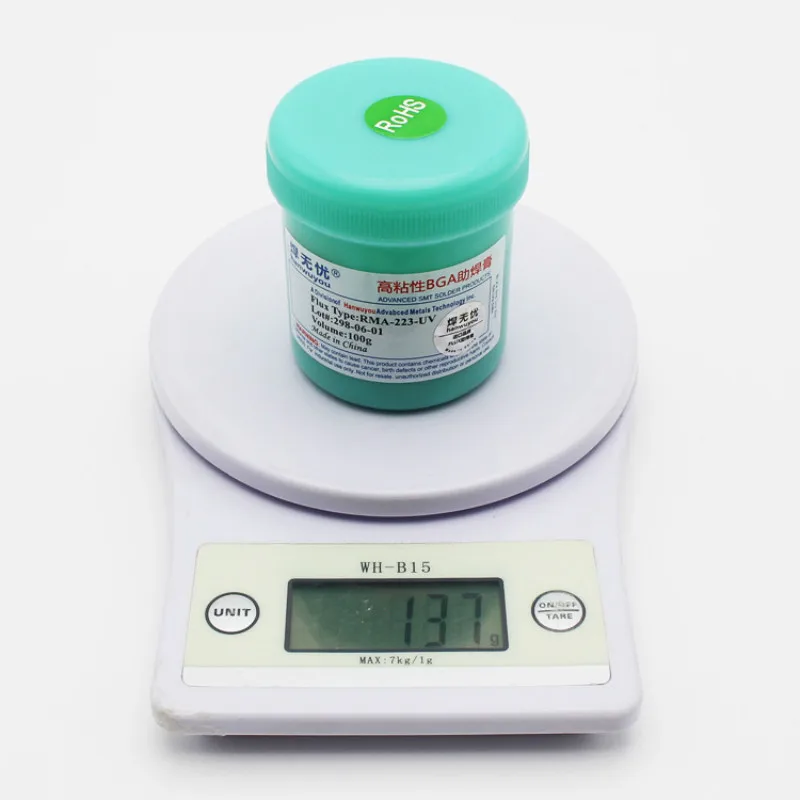 1 шт. паяльная Беззаботная RMA-223-UV 100 г паста Флюс SMD версия мобильного телефона Ремонт паяльная паста без проблем