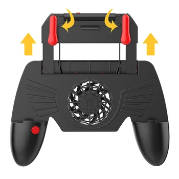 

Gamepad Trigger Fire Button Controller Portable Dustproof Portable Carrying Decor with Cooling Fan for PUBG COD Mobile