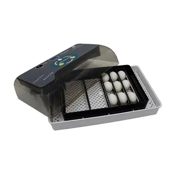 

New 12 Eggs Fully Automatic Incubator Digital Eggs Poultry Hatching Egg Turning Temperature/Humidity Control for Chickens Ducks