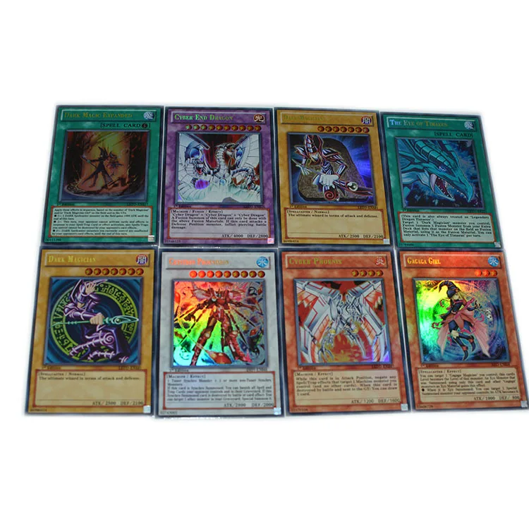 108pcs / set of anime Yu Gi Oh three magical gods green eye white dragon dark master card series and English legendary toys 108pcs / set of anime Yu Gi Oh three magical gods green eye white dragon dark master card series and English legendary toys