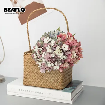 

1Bouquet Luxury Artifical Flowers 6 Colors Silk Flower Fake Hydrangea Flower flores artificiales For Wedding Home Decoration